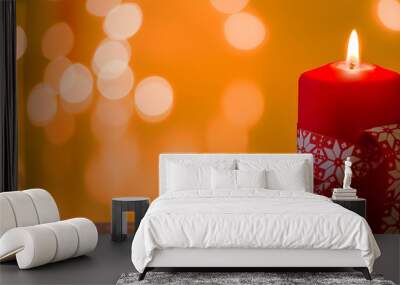 Christmas candles Wall mural