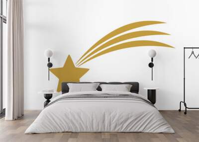 Christmas shooting star of Bethlehem icon. Wall mural