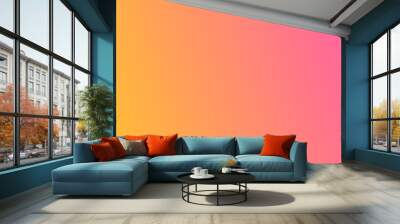 Colorful yellow and pink gradient long banner background. Wall mural