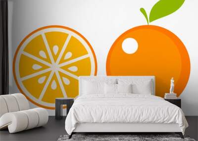 orange fruit slice Wall mural