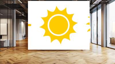 Sun symbol icon set. Wall mural