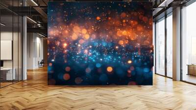 Abstract glittering light spots - generative ai Wall mural