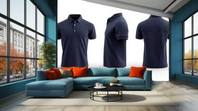 Navy Blue Polo Shirt Display Generative AI Wall mural