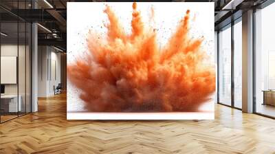 Orange Powder Explosion Generative AI Wall mural