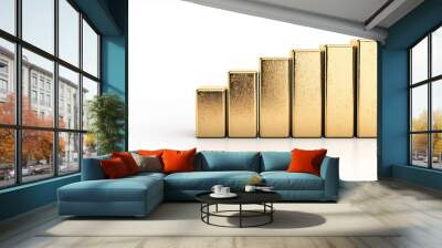 Gold bars price graph Wall mural