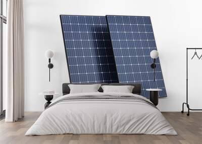 two isolated solar panels - 3d illustration Wall mural