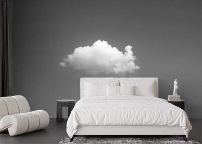 White cloud over grey background Wall mural