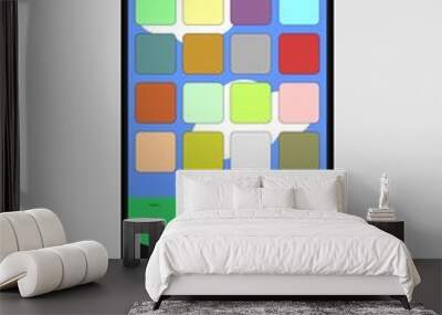 Vector black smartphone  Wall mural