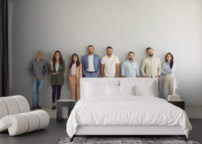 full body portrait of happy business people in smart and casual clothes. full length group of senior Wall mural