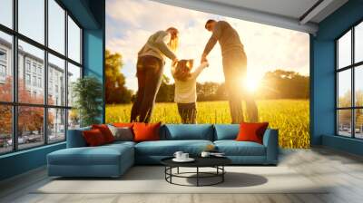 Out of focus backgrounds.Happy family concept. Wall mural