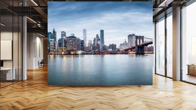 New York city sunset panorama  Wall mural