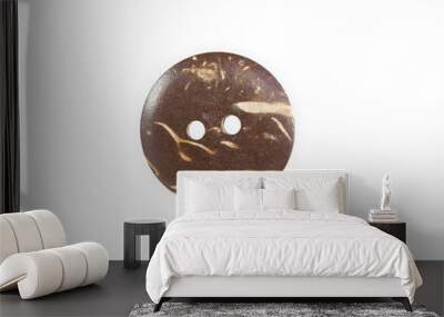 Wooden sewing button Wall mural