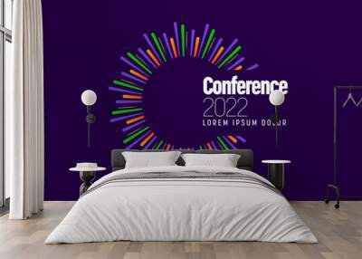 Modern Abstract Colorful Conference Logo Template for Your Event or Conference. Modern Colorful Logo Template Ready For Use, Modern Initial Logo Wall mural