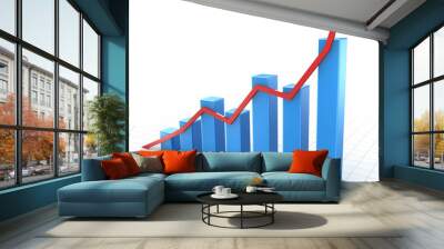 Bar graph Wall mural