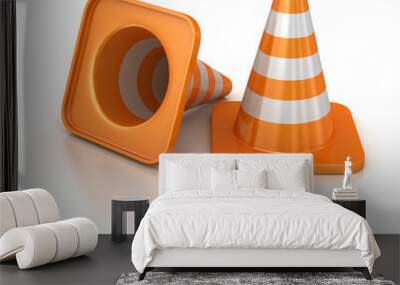 Traffic cones Wall mural