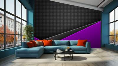 Abstract vector  purple and black background Wall mural