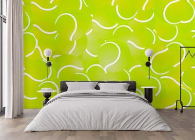 seamless pattern of tennis balls Wall mural