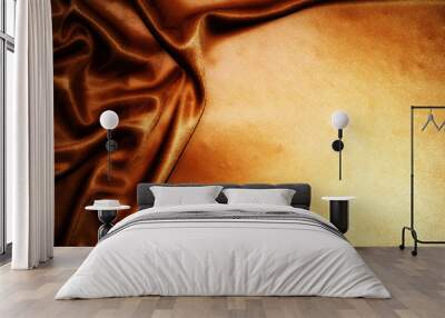 Smooth elegant golden of satin Wall mural