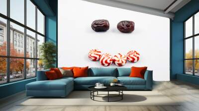 candy lollipops and dates Wall mural