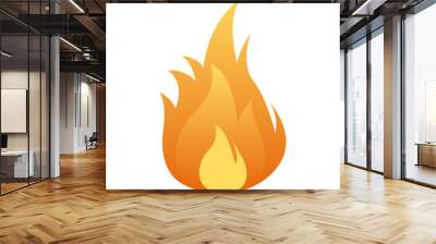 Fire flame vector isolated. Logo Design Template Wall mural