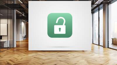 Security symbol. Lock Icon app Wall mural