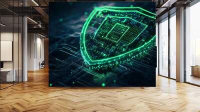 Secure Your Digital Future with Powerful Cybersecurity Wall mural