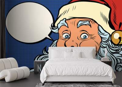 Santa Claus tells comic bubble Wall mural