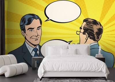 Two businessmen dialogue conversation communication Wall mural