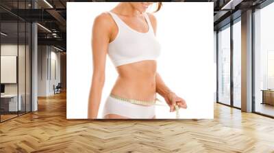 woman with measure tape Wall mural