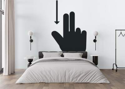 hand gestures touchscreen vector icon illustration sign  Wall mural