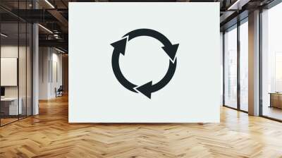 Recycling vector icon illustration sign Wall mural