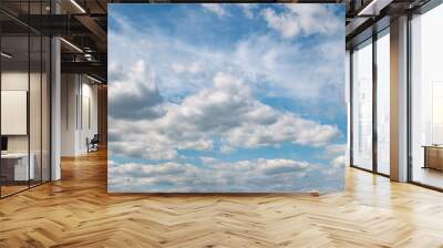 blue sky with white clouds as background Wall mural