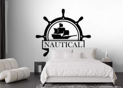 Nautical logo Wall mural