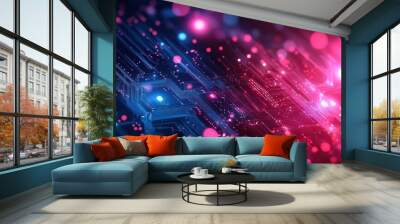 Abstract Circuit Board Wall mural