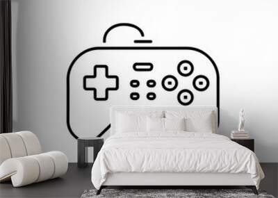 Video Game Controller, pixel perfect vector graphic illustration icon Wall mural