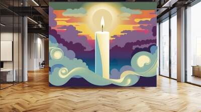 Candle light religious candle prayer gospel god faith creation heaven prayer poster template church hymns
template sunday service joy birthday easter spiritual digital painting
artistic abstract singl Wall mural