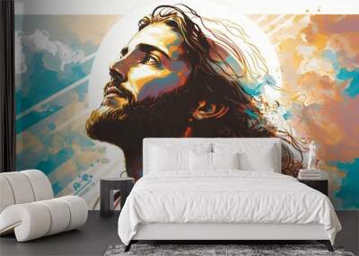 god religious spiritual illustration gospel grace blessed background faith art prayer christianity digital artwork easter
jesus christ god holy saint saviour disciple christian generative ai art
 Wall mural