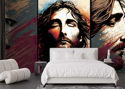 god religious spiritual illustration gospel grace blessed background faith art prayer christianity digital artwork easter
jesus christ god holy saint saviour disciple christian generative ai art
 Wall mural