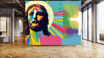 god religious spiritual illustration gospel grace blessed background faith art prayer christianity digital artwork easter
jesus christ god holy saint saviour disciple christian generative ai art
 Wall mural