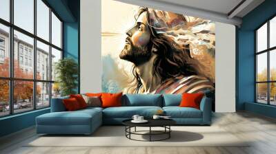 god religious spiritual illustration gospel grace blessed background faith art prayer christianity digital artwork easter
jesus christ god holy saint saviour disciple christian generative ai art
 Wall mural