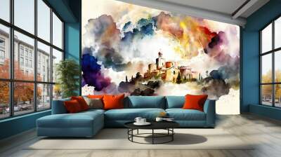 Heaven god Holy Church bethlehem illustration landscape art pathway heaven artwork paradise sun light
jesus Divine nature background sky clouds gateway to heaven faith religion dream christmas easter  Wall mural