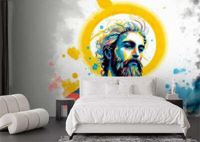 religious spiritual illustration background faith art prayer christianity digital artwork
jesus christ god holy saint saviour disciple christian bible biblical scene
meditation generative ai art
 Wall mural