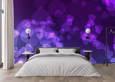 Herz Bokeh Banner horizontal 2 Wall mural