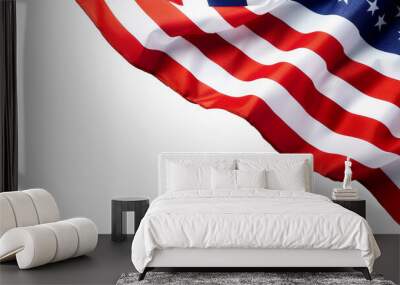 American flag waving in the Transparent background Wall mural