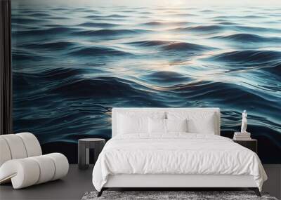 Water texture with ripples, serene art Wall mural