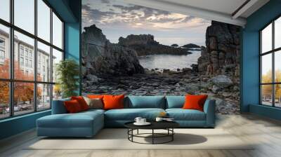 dramatic rocky coastline Wall mural