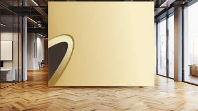 composition of curved lines and abstract areas of gradient gold brown color and empty space as a background design for placing text or images in graphic designs Wall mural