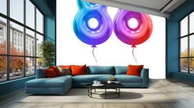 Number 88 Gradient Balloon 3D Wall mural