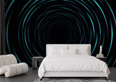 Spiral sound wave rhythm line dynamic abstract vector background Wall mural