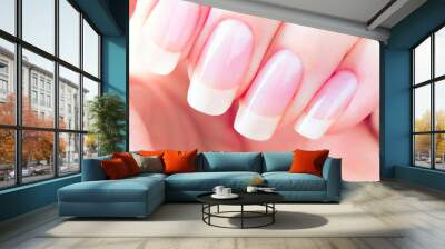 beautiful healthy natural nails closeup Wall mural